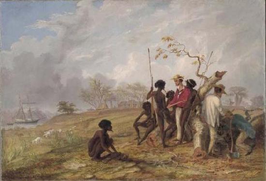 Thomas Baines Aborigines near the mouth of the Victoria River